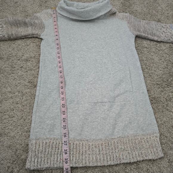 Daily Practice Anthropologie Cowl Neck Tunic Dress Soft Oversized Cozy XXS  Gray - Picture 4 of 9
